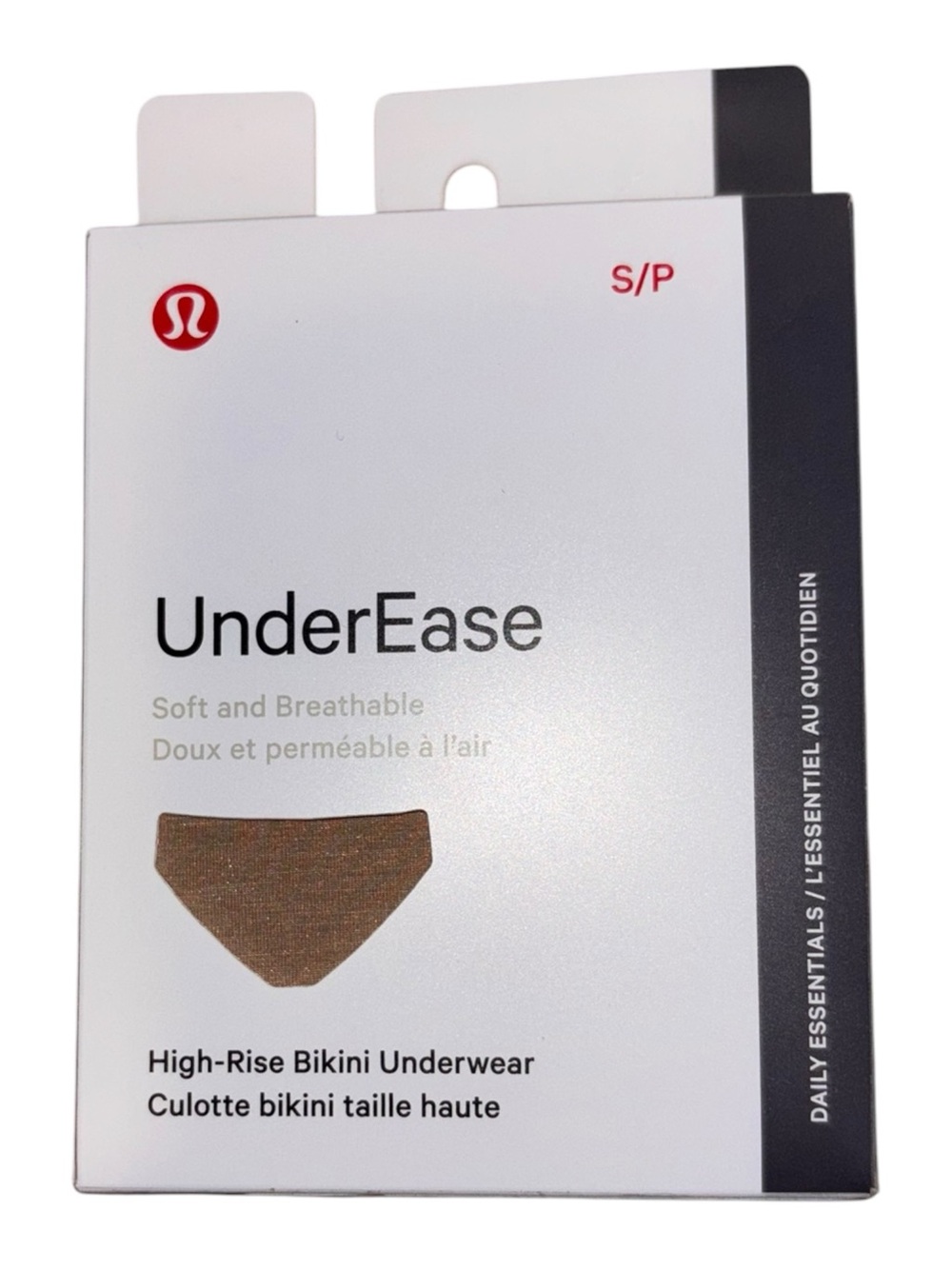 Lululemon UnderEase High-Rise Bikini Underwear NWT Soft Size Small Neutral Brown